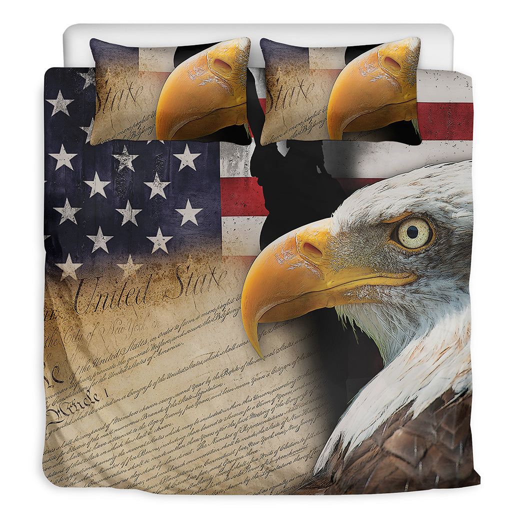 American Dream Of Liberty Print Duvet Cover Bedding Set