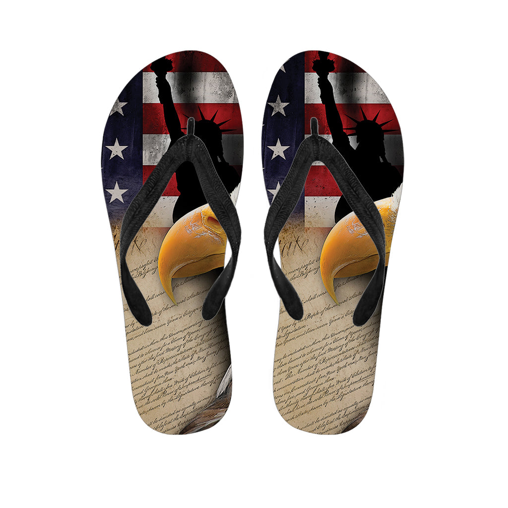 American Dream Of Liberty Print Flip Flops