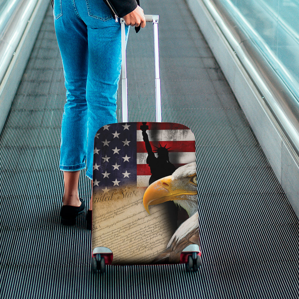 American Dream Of Liberty Print Luggage Cover
