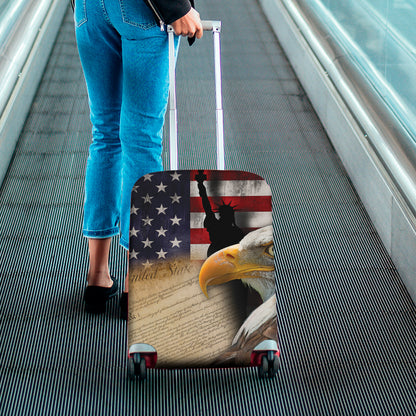 American Dream Of Liberty Print Luggage Cover