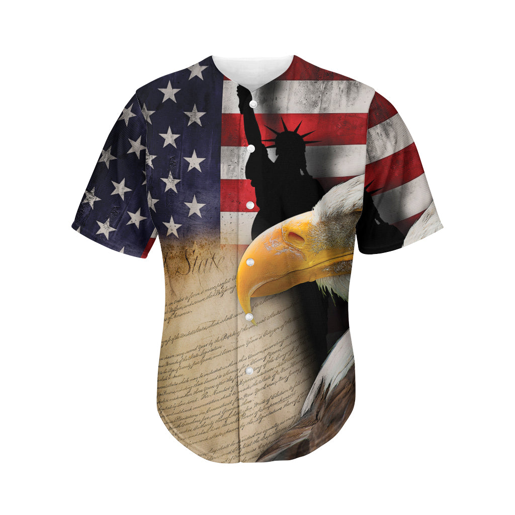 American Dream Of Liberty Print Men's Baseball Jersey