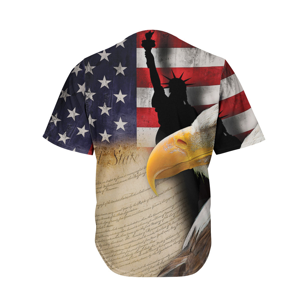 American Dream Of Liberty Print Men's Baseball Jersey