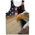 American Dream Of Liberty Print Men's Tank Top