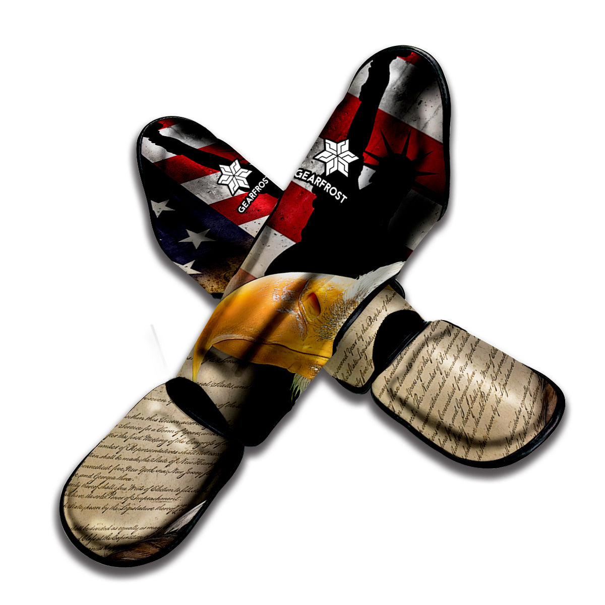 American Dream Of Liberty Print Muay Thai Shin Guard