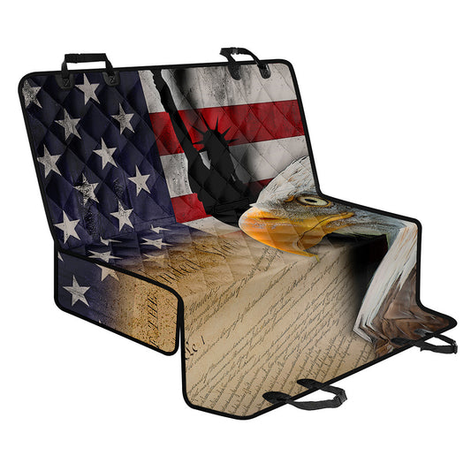 American Dream Of Liberty Print Pet Car Back Seat Cover