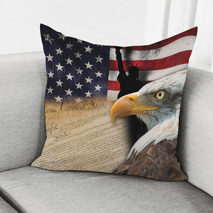 American Dream Of Liberty Print Pillow Cover