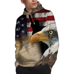 American Dream Of Liberty Print Pullover Hoodie