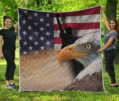 American Dream Of Liberty Print Quilt
