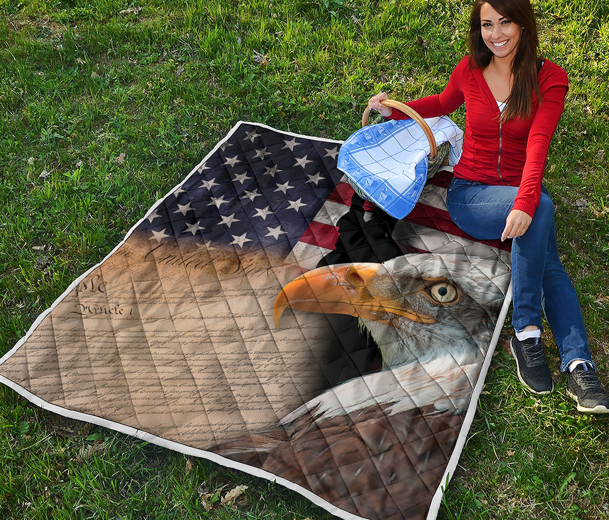 American Dream Of Liberty Print Quilt