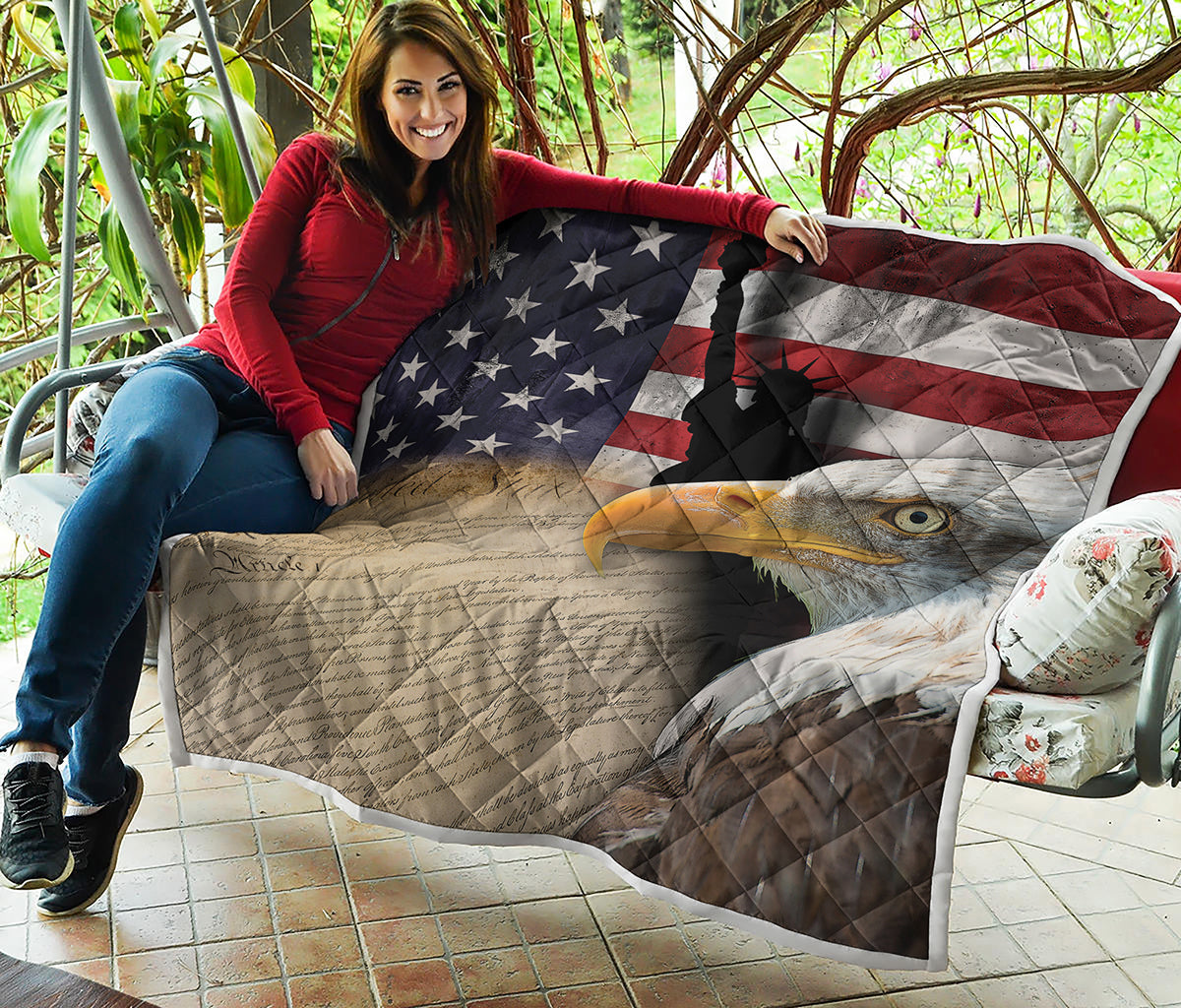 American Dream Of Liberty Print Quilt