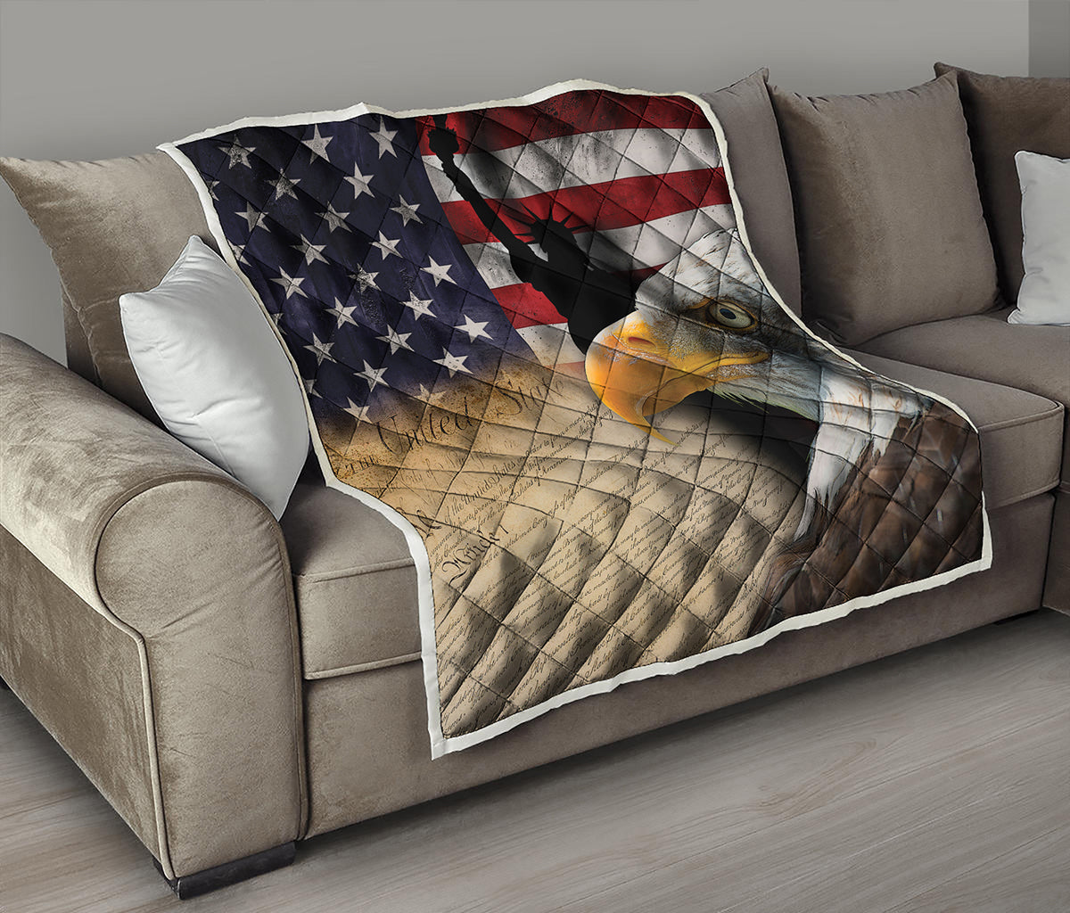 American Dream Of Liberty Print Quilt