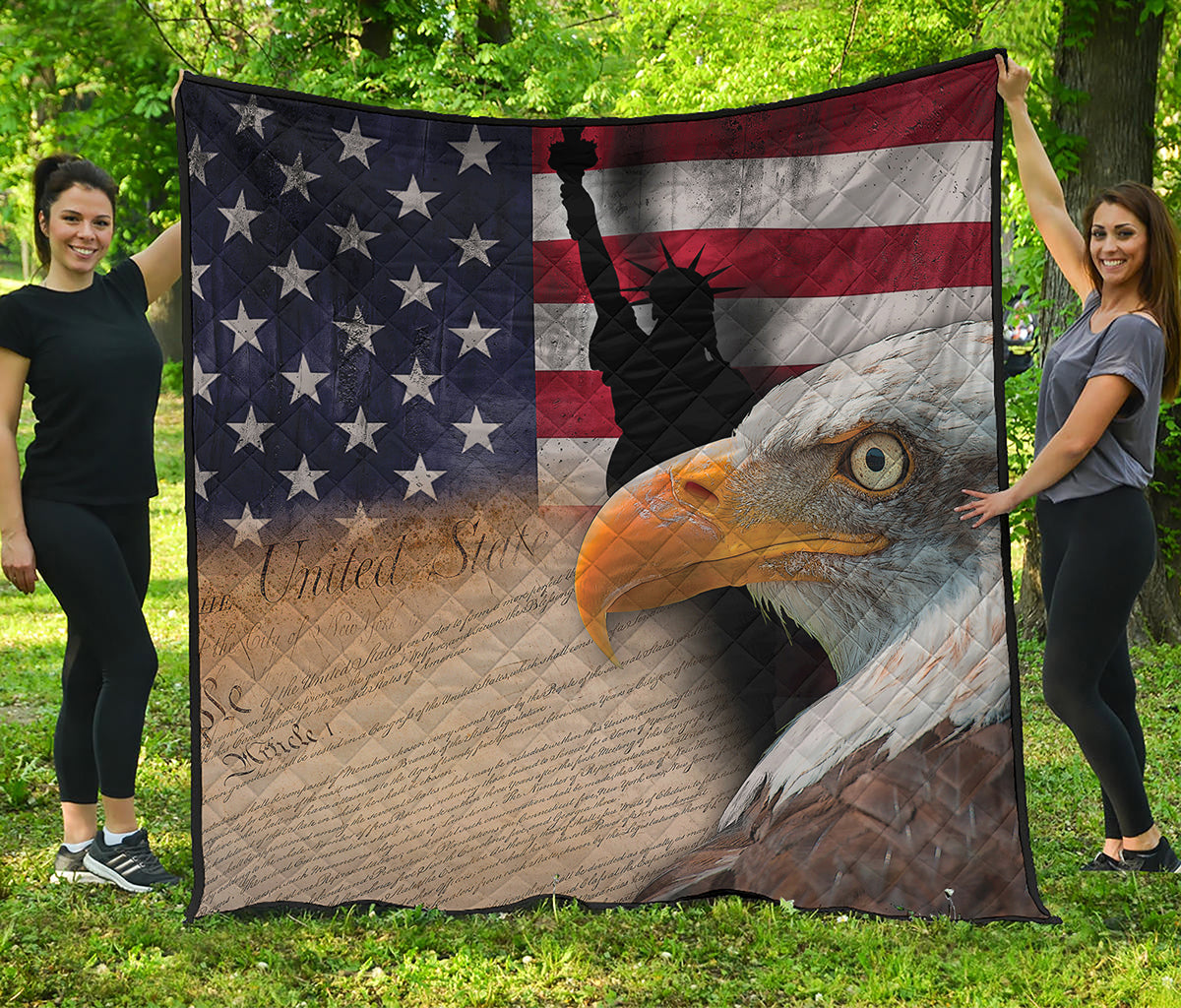 American Dream Of Liberty Print Quilt