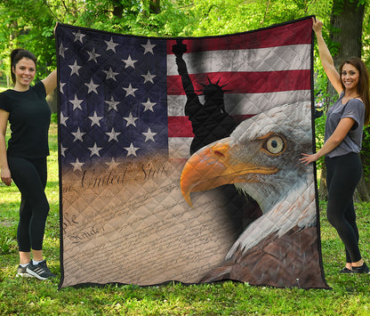 American Dream Of Liberty Print Quilt