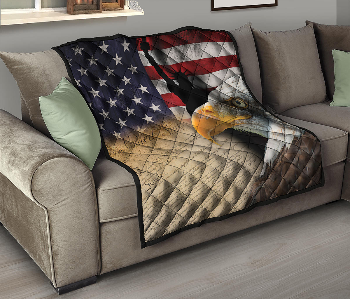 American Dream Of Liberty Print Quilt