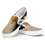 American Dream Of Liberty Print White Slip On Shoes