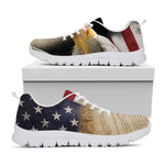 American Dream Of Liberty Print White Sneakers