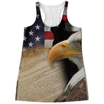 American Dream Of Liberty Print Women's Racerback Tank Top