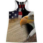 American Dream Of Liberty Print Women's Racerback Tank Top