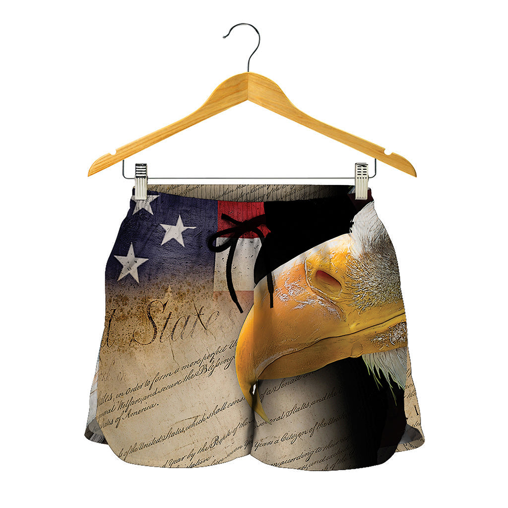 American Dream Of Liberty Print Women's Shorts