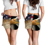 American Dream Of Liberty Print Women's Shorts