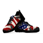 American Firefighter Emblem Print Black Sneakers