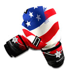 American Firefighter Emblem Print Boxing Gloves