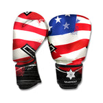 American Firefighter Emblem Print Boxing Gloves