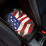 American Firefighter Emblem Print Car Center Console Cover