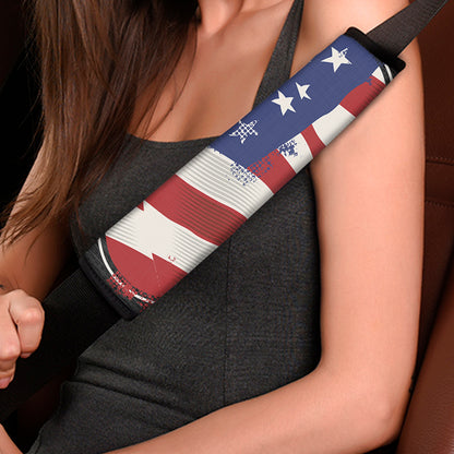 American Firefighter Emblem Print Car Seat Belt Covers