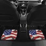 American Firefighter Emblem Print Front and Back Car Floor Mats