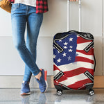 American Firefighter Emblem Print Luggage Cover