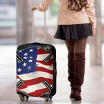 American Firefighter Emblem Print Luggage Cover