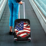 American Firefighter Emblem Print Luggage Cover