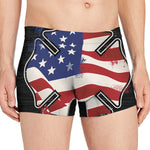 American Firefighter Emblem Print Men's Boxer Briefs