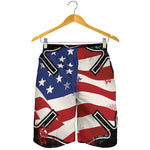 American Firefighter Emblem Print Men's Shorts