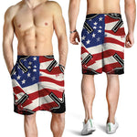 American Firefighter Emblem Print Men's Shorts