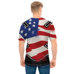 American Firefighter Emblem Print Men's T-Shirt
