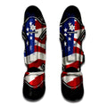 American Firefighter Emblem Print Muay Thai Shin Guards