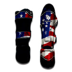 American Firefighter Emblem Print Muay Thai Shin Guard