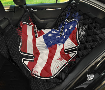 American Firefighter Emblem Print Pet Car Back Seat Cover
