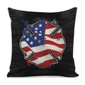 American Firefighter Emblem Print Pillow Cover