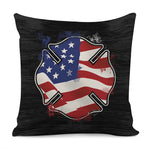 American Firefighter Emblem Print Pillow Cover
