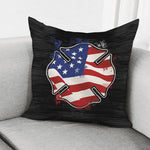 American Firefighter Emblem Print Pillow Cover