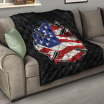 American Firefighter Emblem Print Quilt