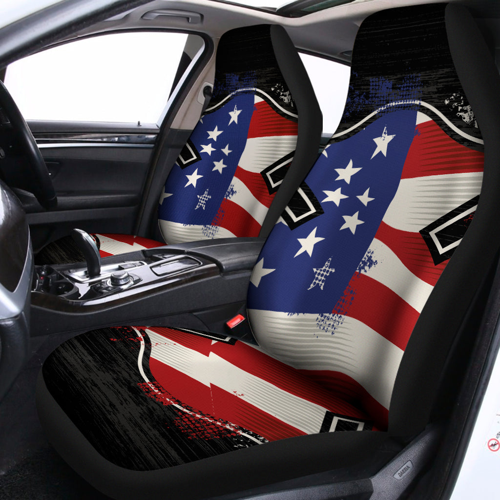 American Firefighter Emblem Print Universal Fit Car Seat Covers