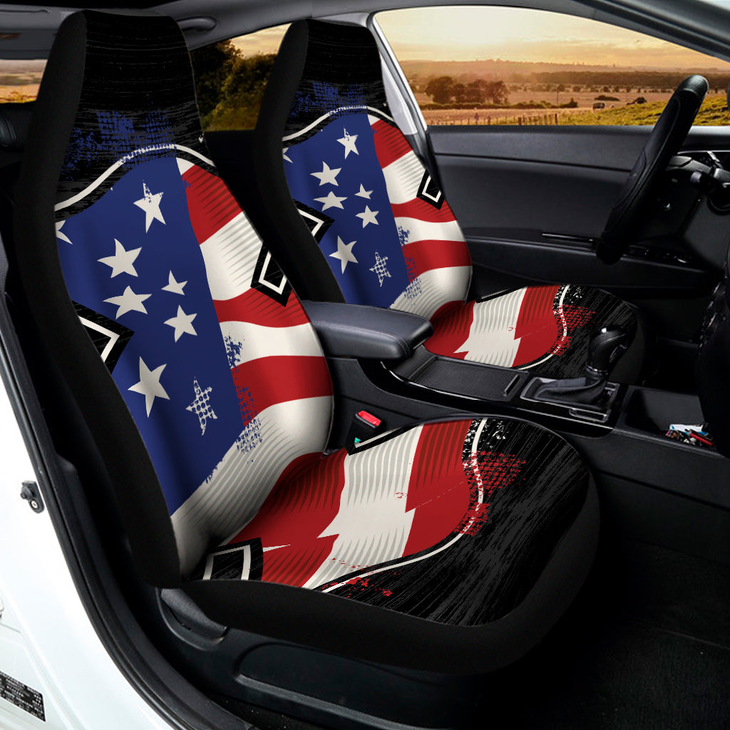 American Firefighter Emblem Print Universal Fit Car Seat Covers