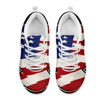 American Firefighter Emblem Print White Sneakers