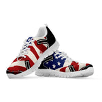 American Firefighter Emblem Print White Sneakers