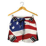 American Firefighter Emblem Print Women's Shorts