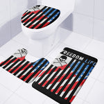 American Flag Freedom Life Print 3 Piece Bath Mat Set